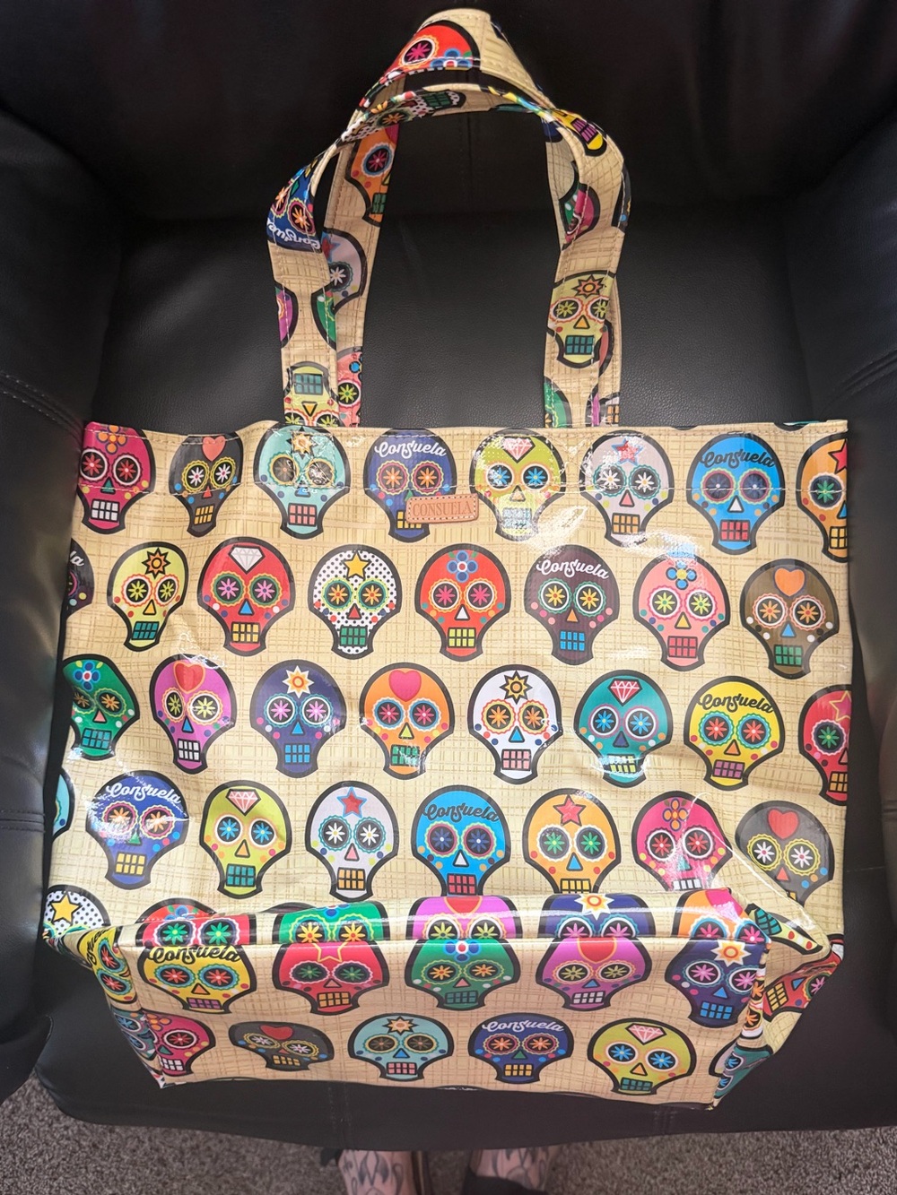 Consuela  large Sugar Skull Print Tote Bag - Multicolor